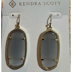 Kendra Scott Gold and Gray Cat’s Eye Elle Earrings